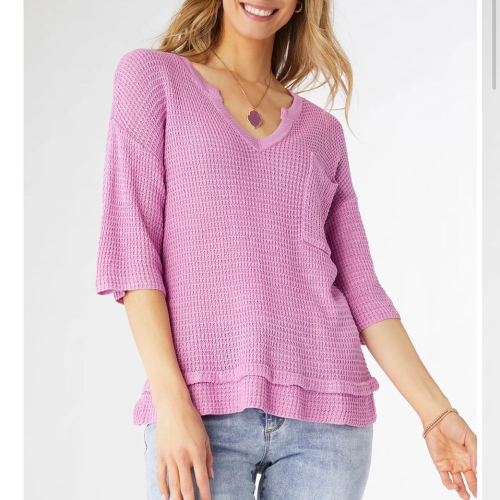 Coco + Carmen Light Purple Knit Top